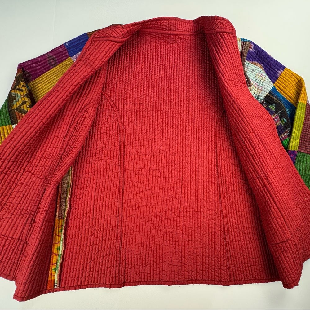 Colorful Patchwork Women's Jacket - Picture 4 of 8